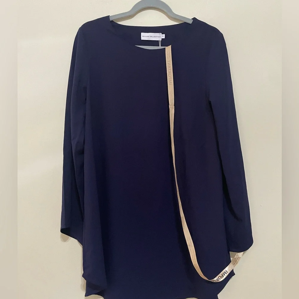 Vailed collection Navy Blue Long Sleeve pants set - Picture 2 of 5